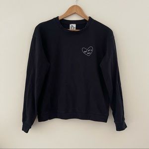 Sadie & Sage Embroidered don’t be a fool crewneck